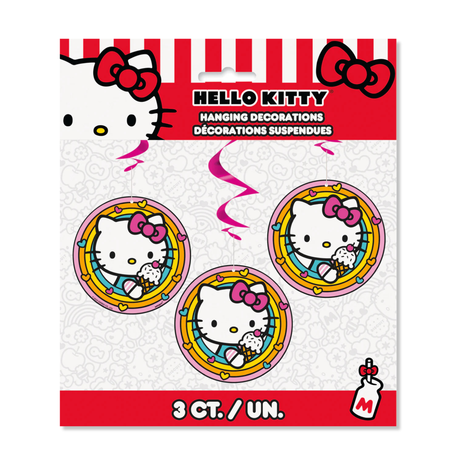 Hello Kitty and Friends 26" Hanging Swirl Decorations, 3ct