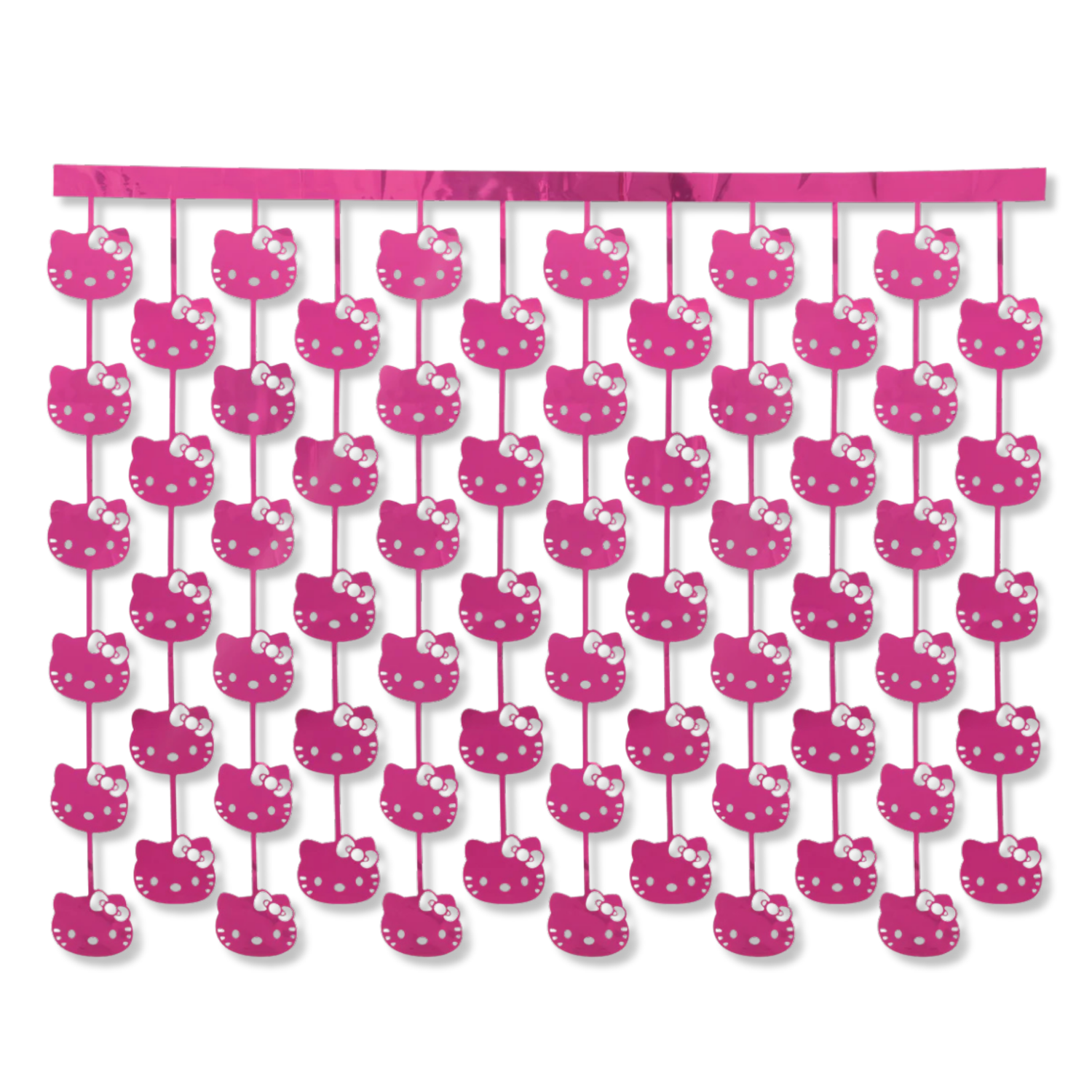 Hello Kitty and Friends Diecut Faces Pink Foil Fringe Photo Backdrop