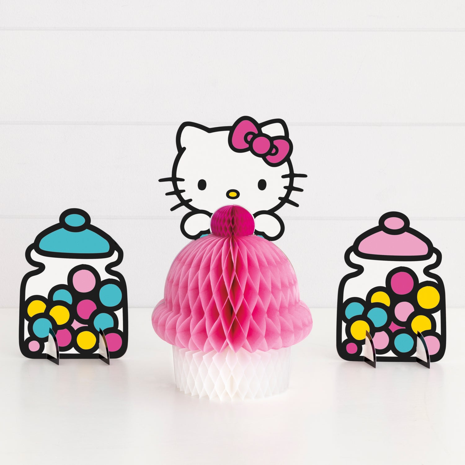 Hello Kitty and Friends Assorted Honeycomb Centerpiece Decorations, 3ct
