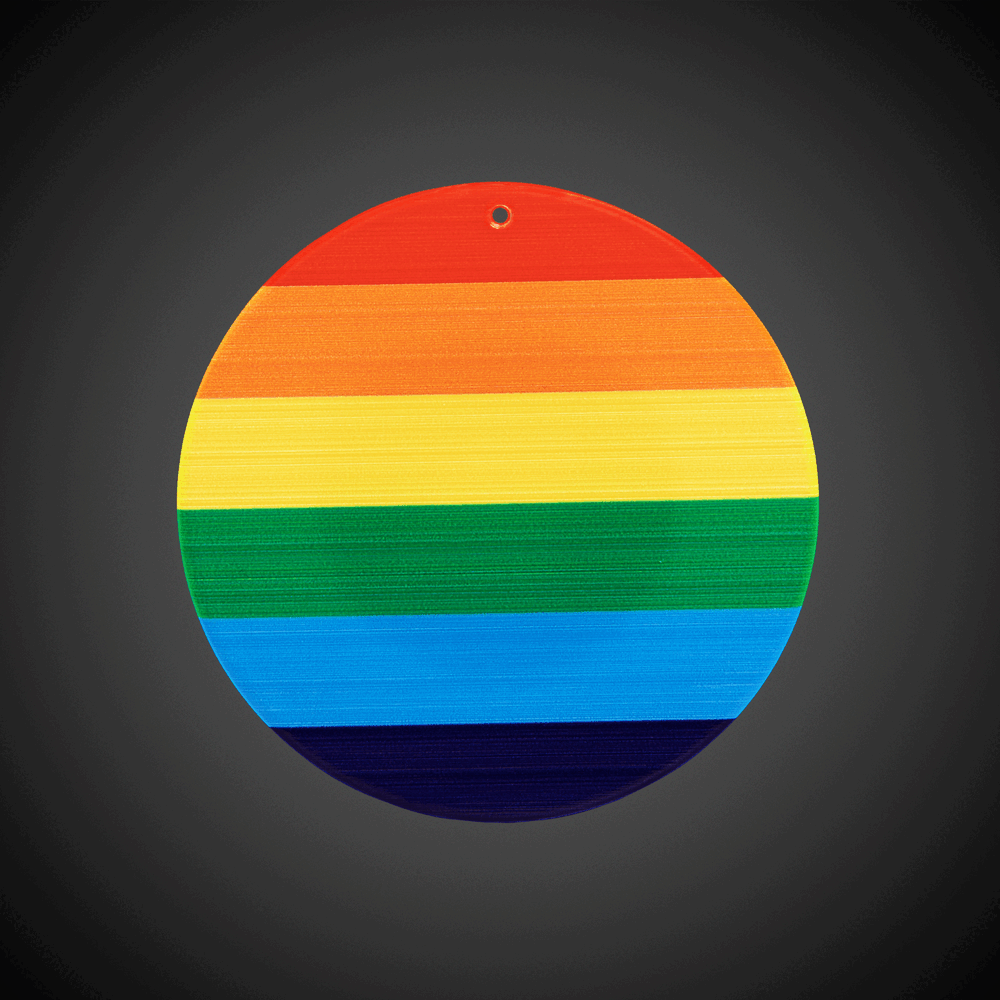 LED Rainbow Pride Medallion