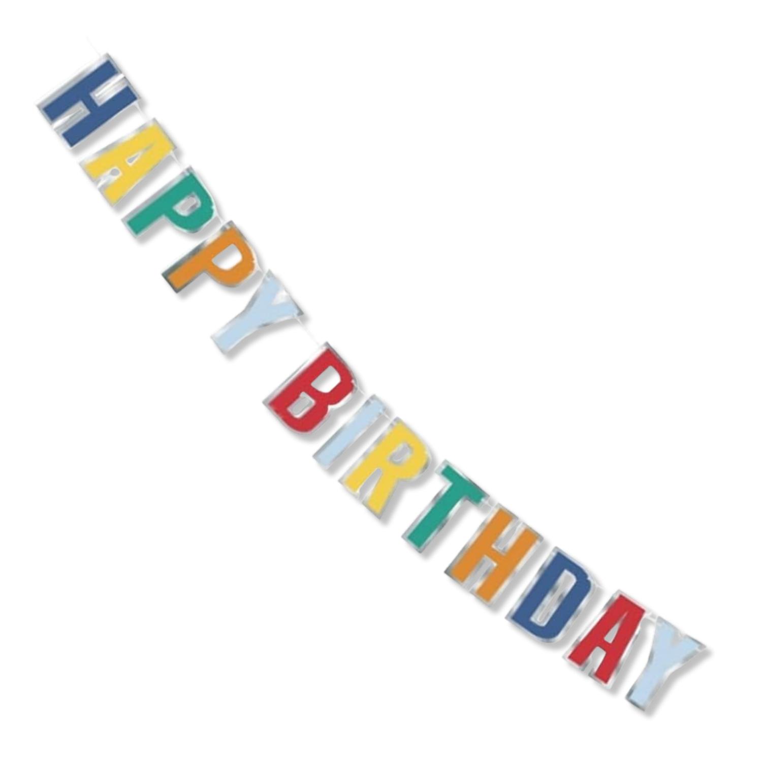 Happy Birthday Dots "Happy Birthday" Letter Banner, 7.25 ft - Foil Stamping
