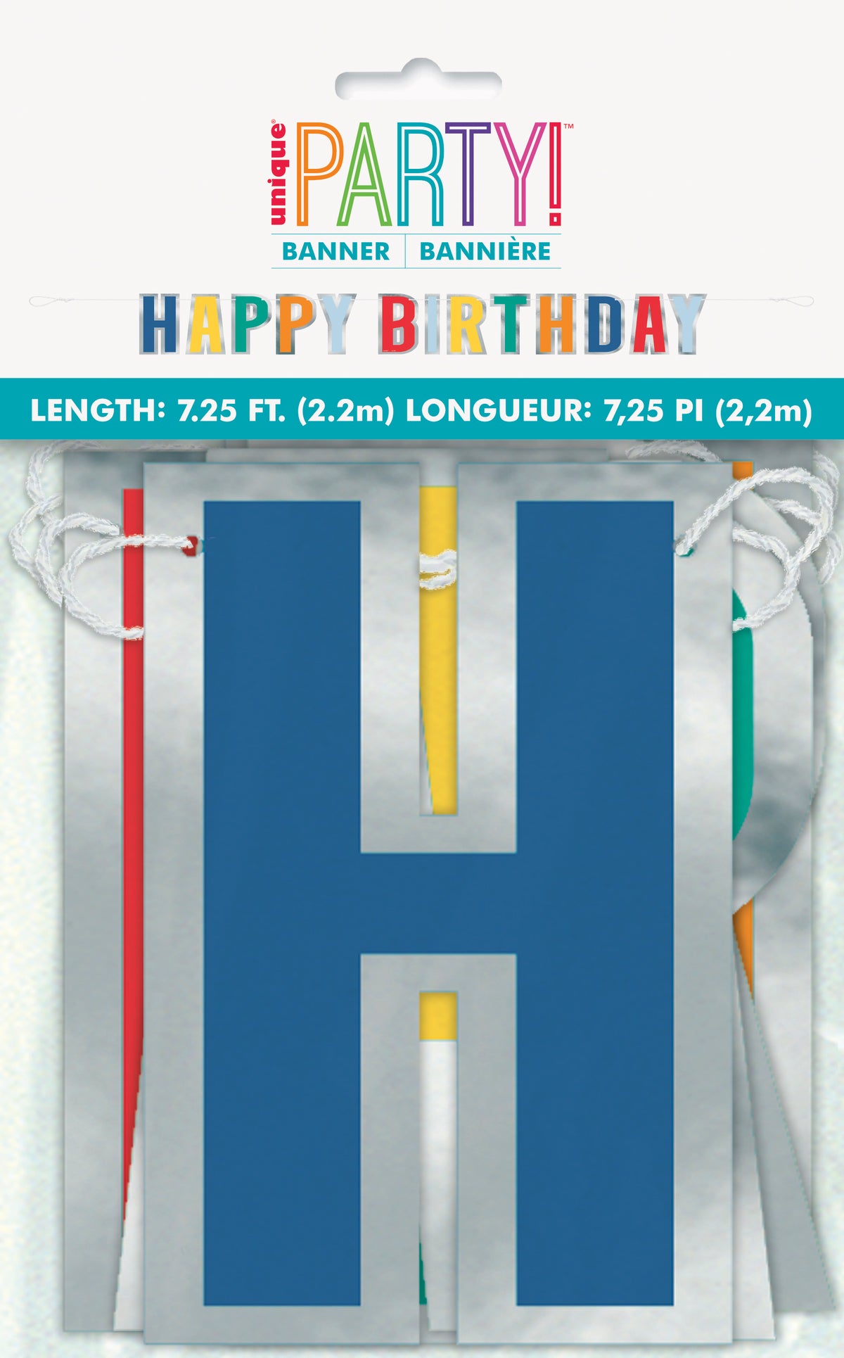 Happy Birthday Dots "Happy Birthday" Letter Banner, 7.25 ft - Foil Stamping - Image 2