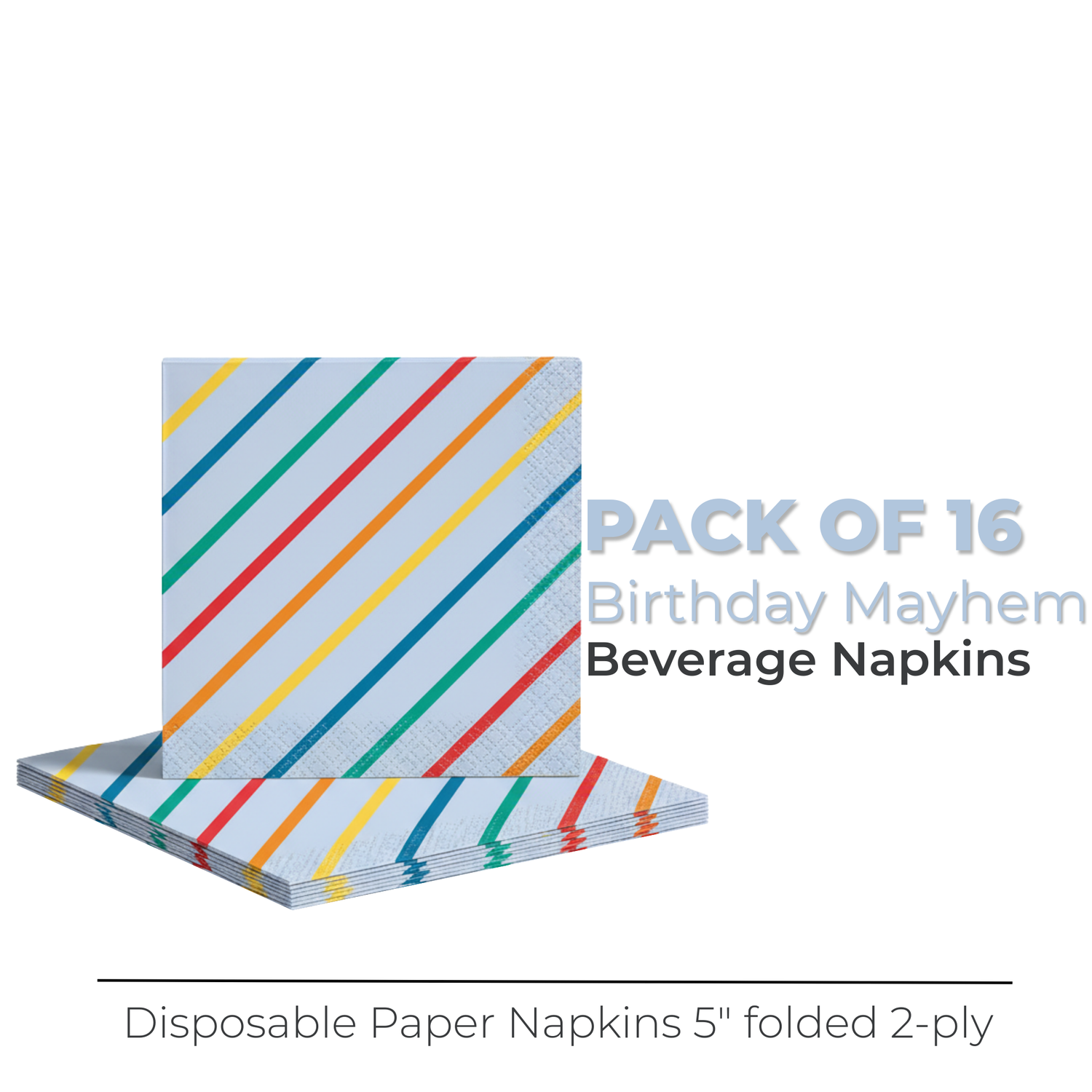 Birthday Mayhem Beverage Napkins, 16ct