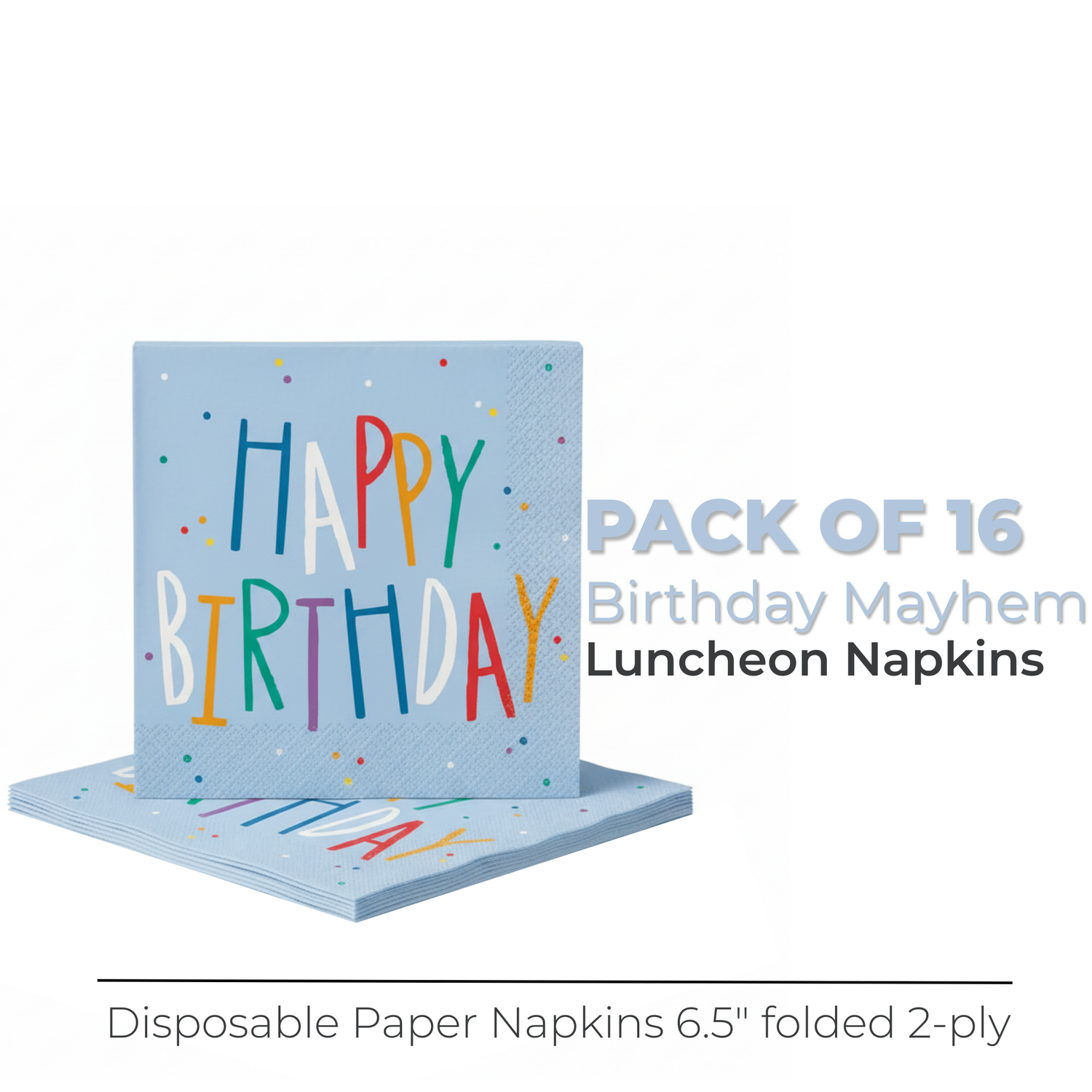Birthday Mayhem Luncheon Napkins, 16ct