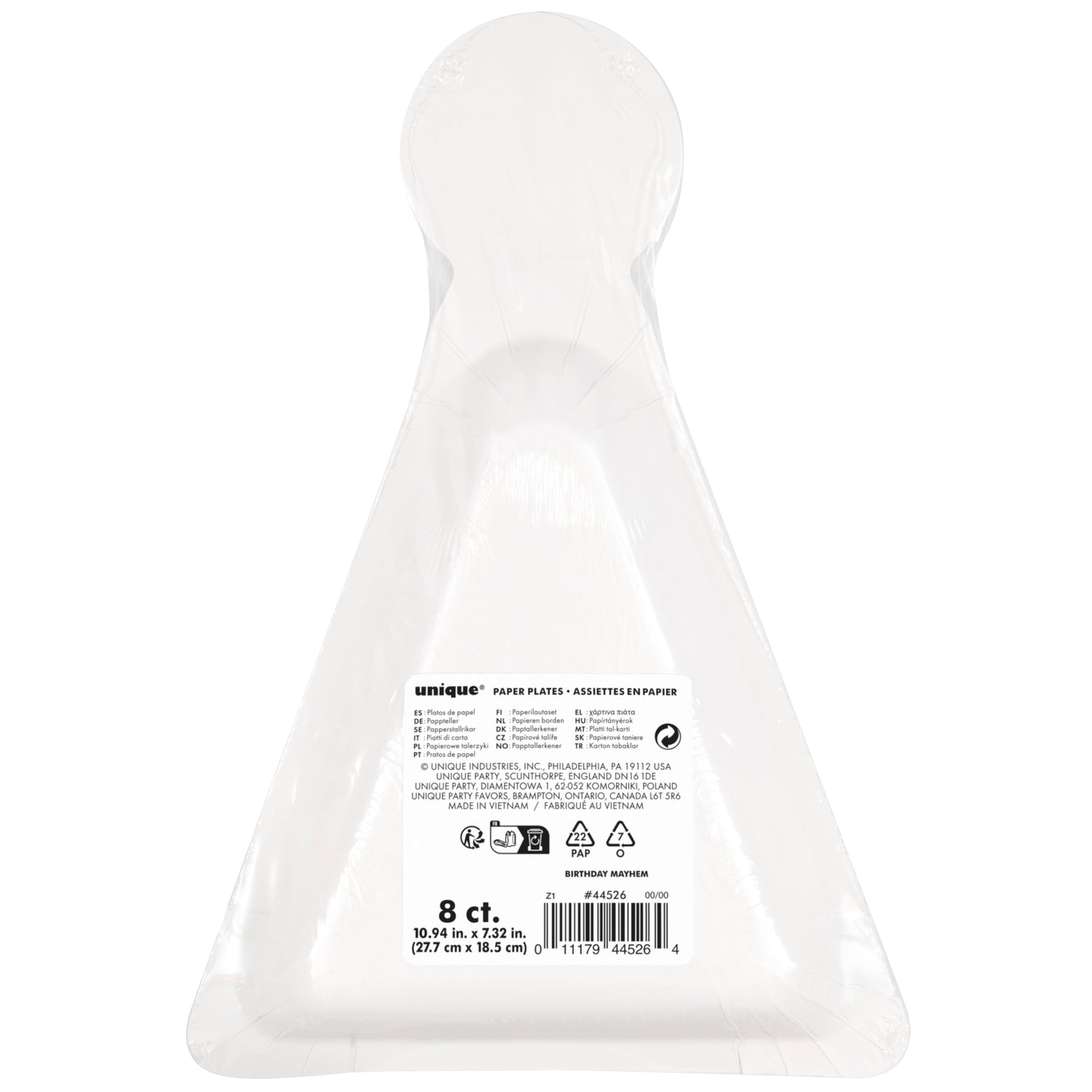 Birthday Mayhem Birthday Hat Shaped Plates, 8ct - Image 2