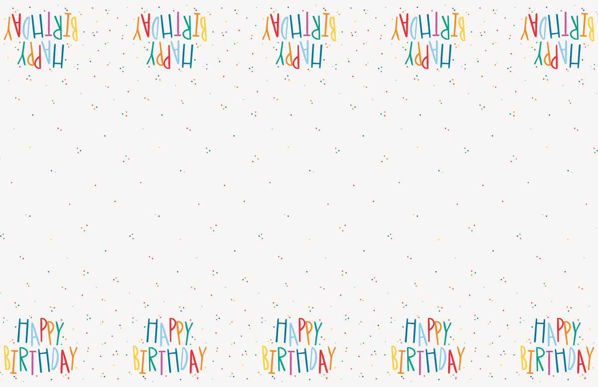 Birthday Mayhem Rectangular Plastic Table Cover, 54" x 84", Short Fold - Image 2