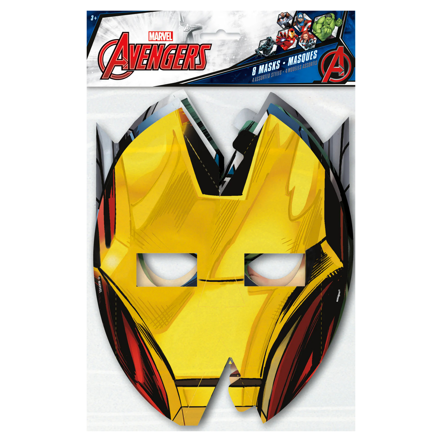 Avengers Assemble Party Masks, 8ct