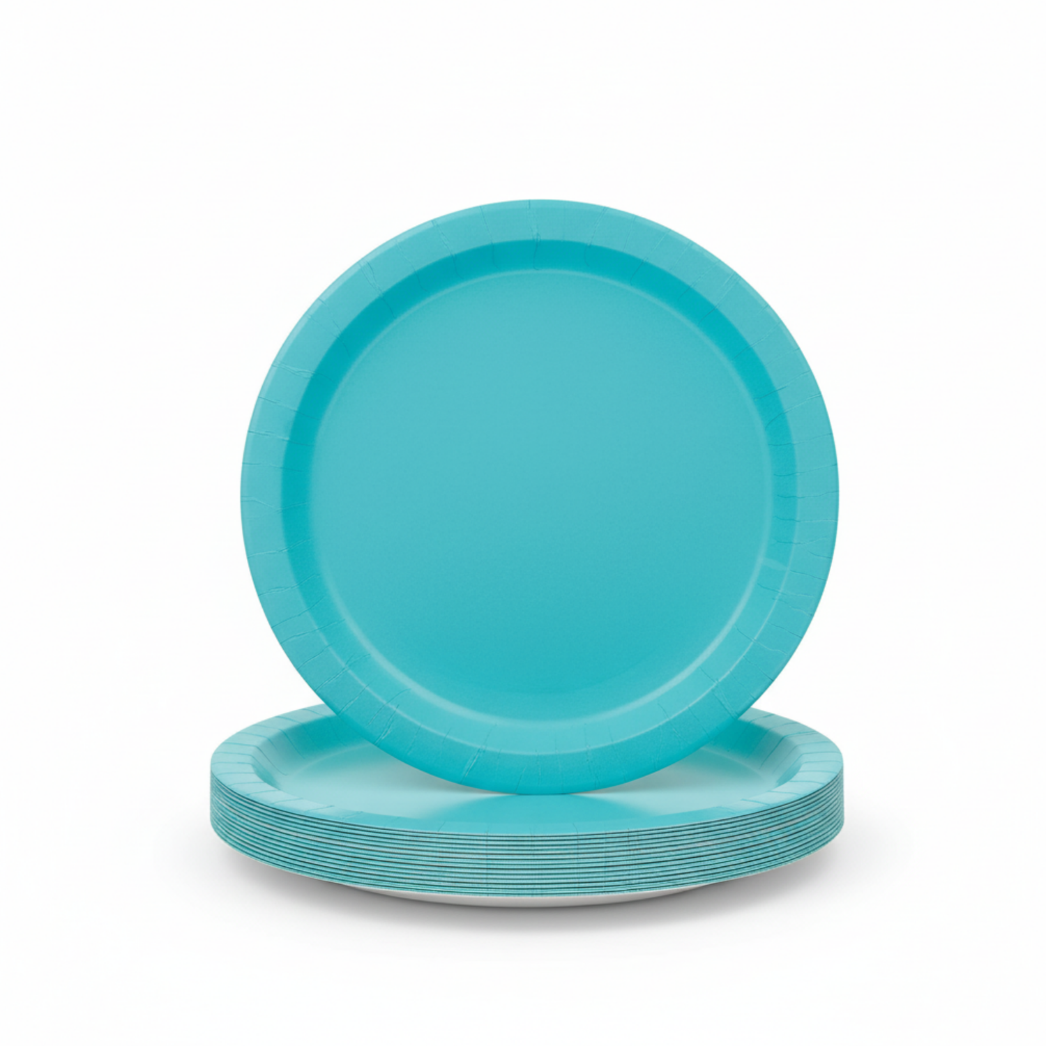 Terrific Teal Solid Round 7" Dessert Plates, 20ct