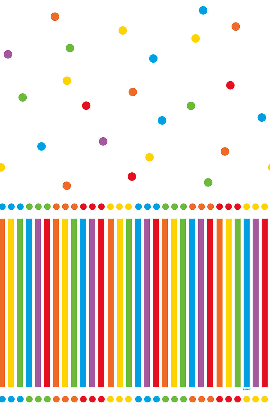 Rainbow Birthday Rectangular Plastic Table Cover, 54" x 84" - Image 2