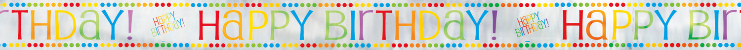 Foil Rainbow Birthday Banner, 12 ft