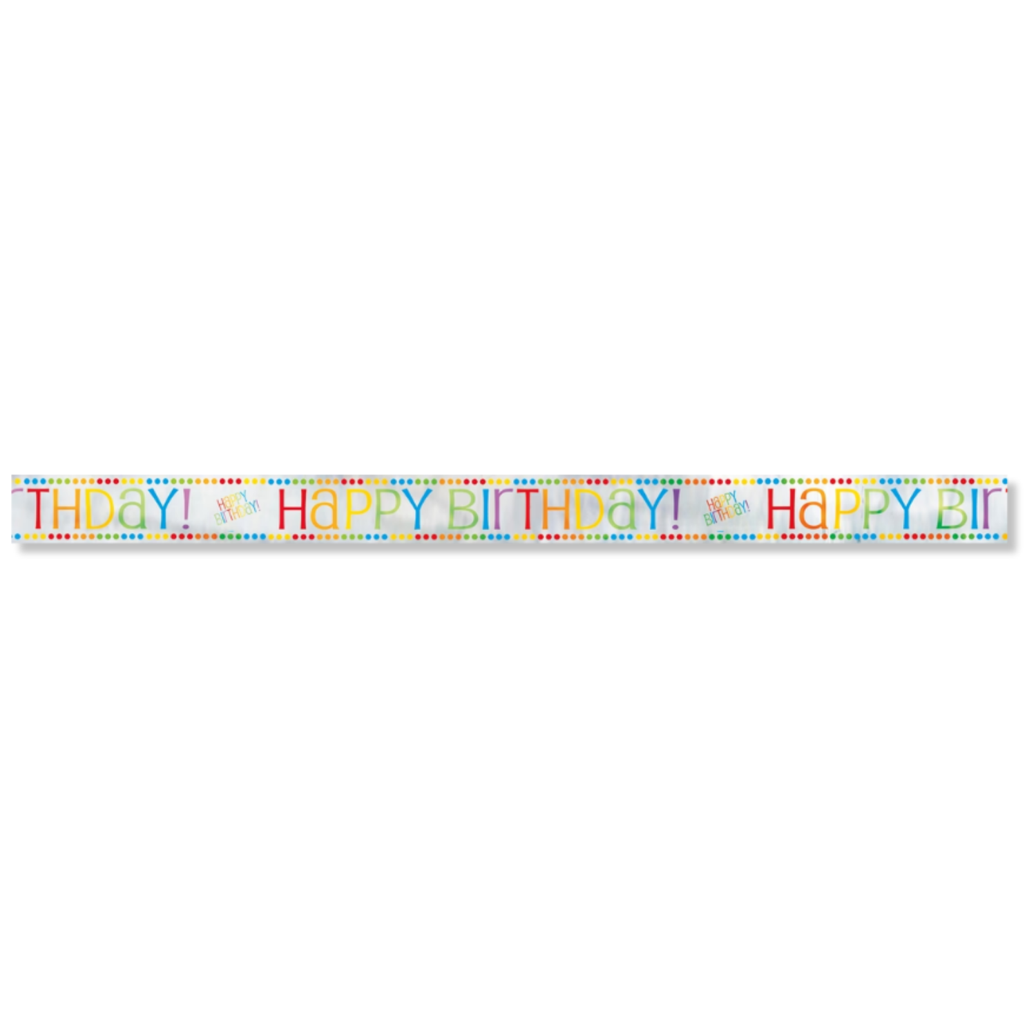 Foil Rainbow Birthday Banner, 12 ft
