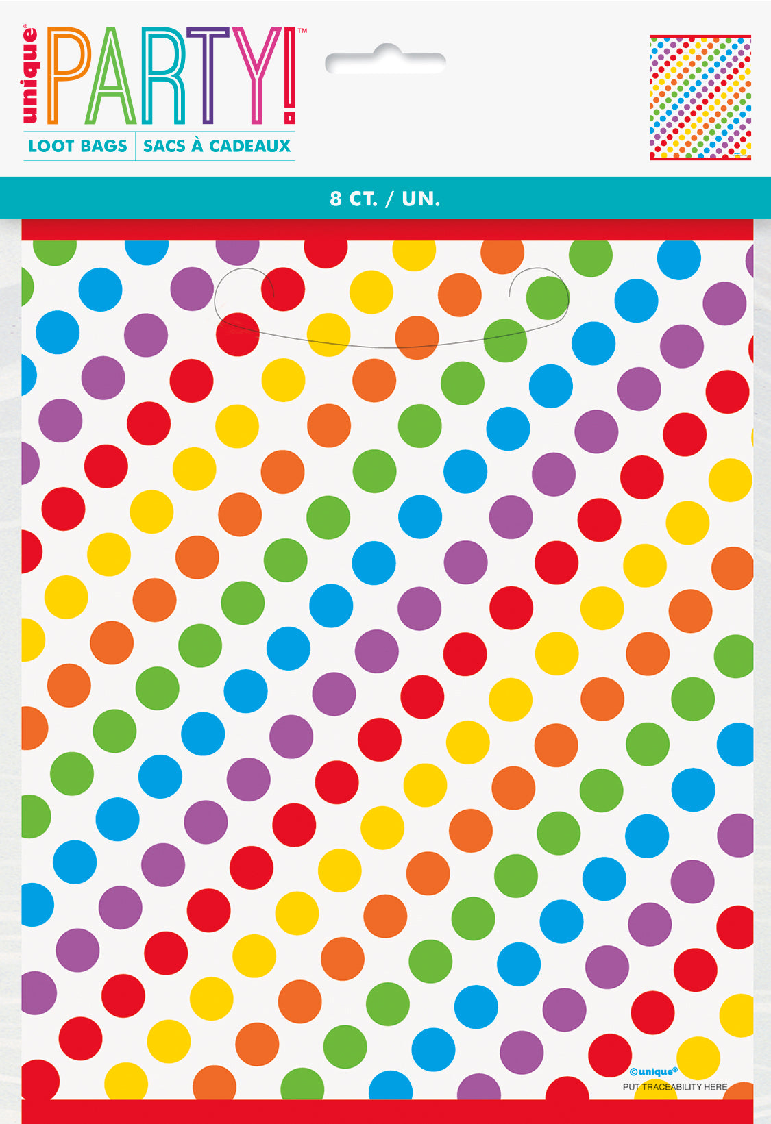 Rainbow Birthday Loot Bags, 8ct - Image 2