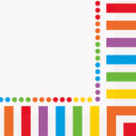 Rainbow Birthday Luncheon Napkins, 16ct