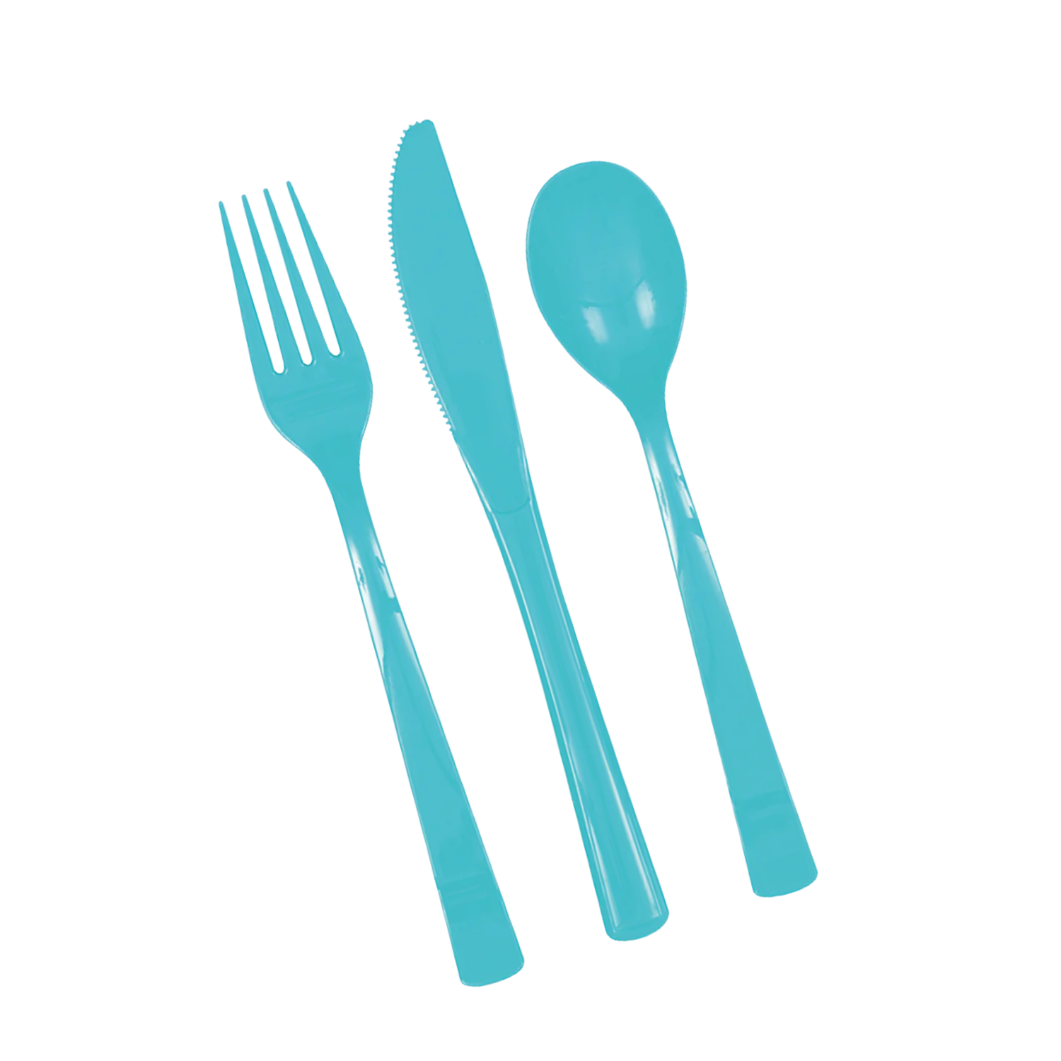 Terrific Teal Assorted Plastic Cutlery, 18ct
