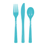 Terrific Teal Assorted Plastic Cutlery, 18ct - Image 2