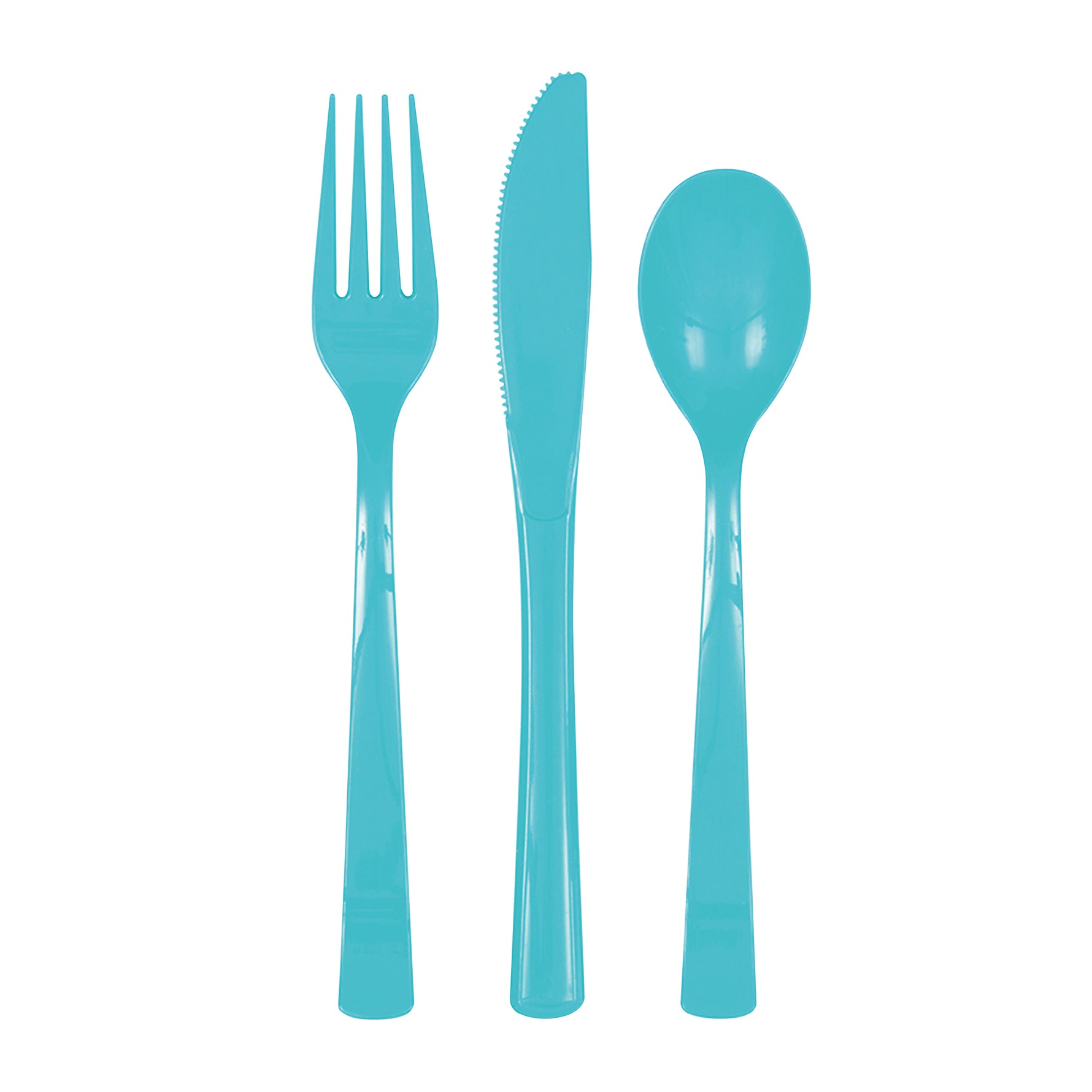 Terrific Teal Assorted Plastic Cutlery, 18ct - Image 2