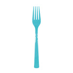 Terrific Teal Plastic Forks, 18ct