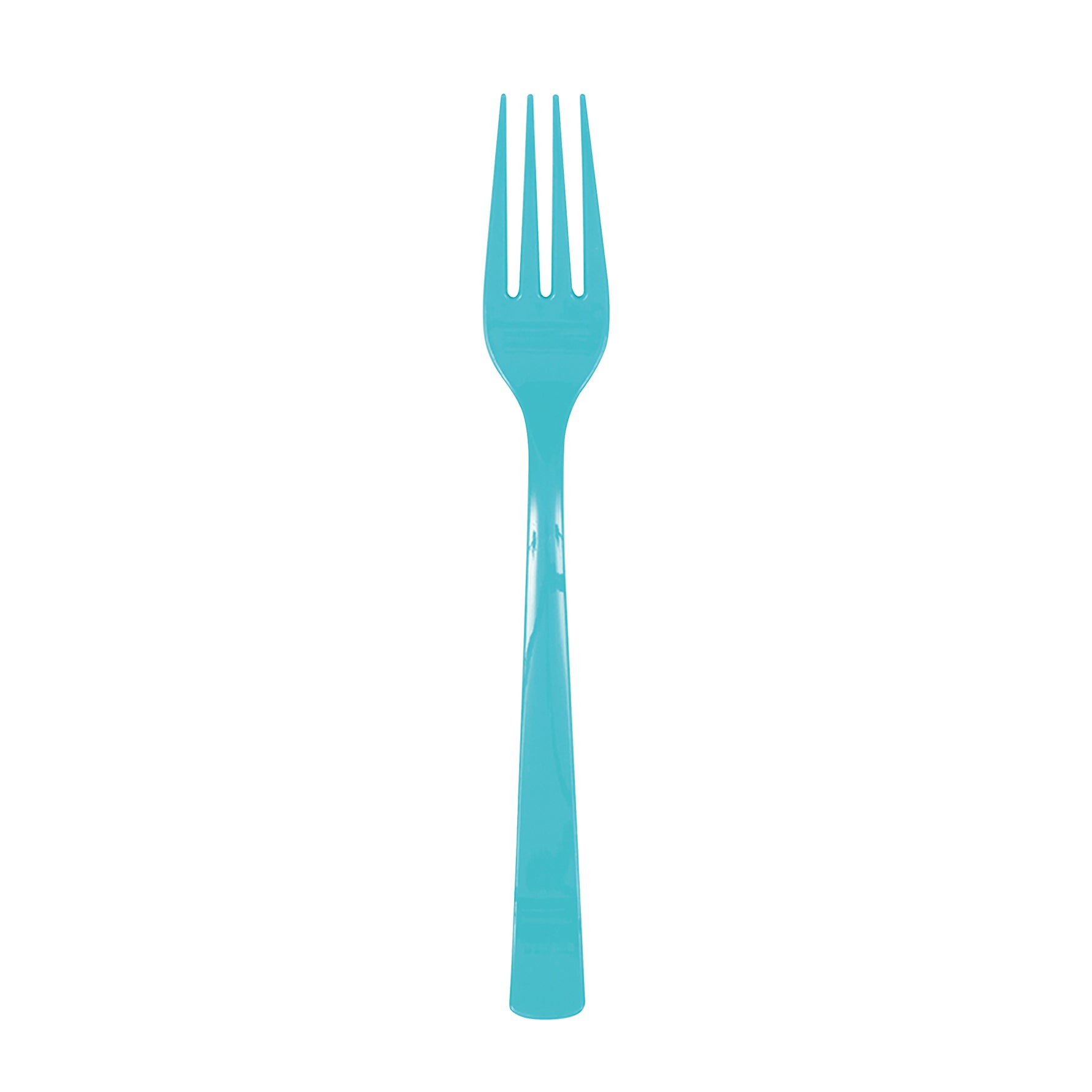 Terrific Teal Plastic Forks, 18ct