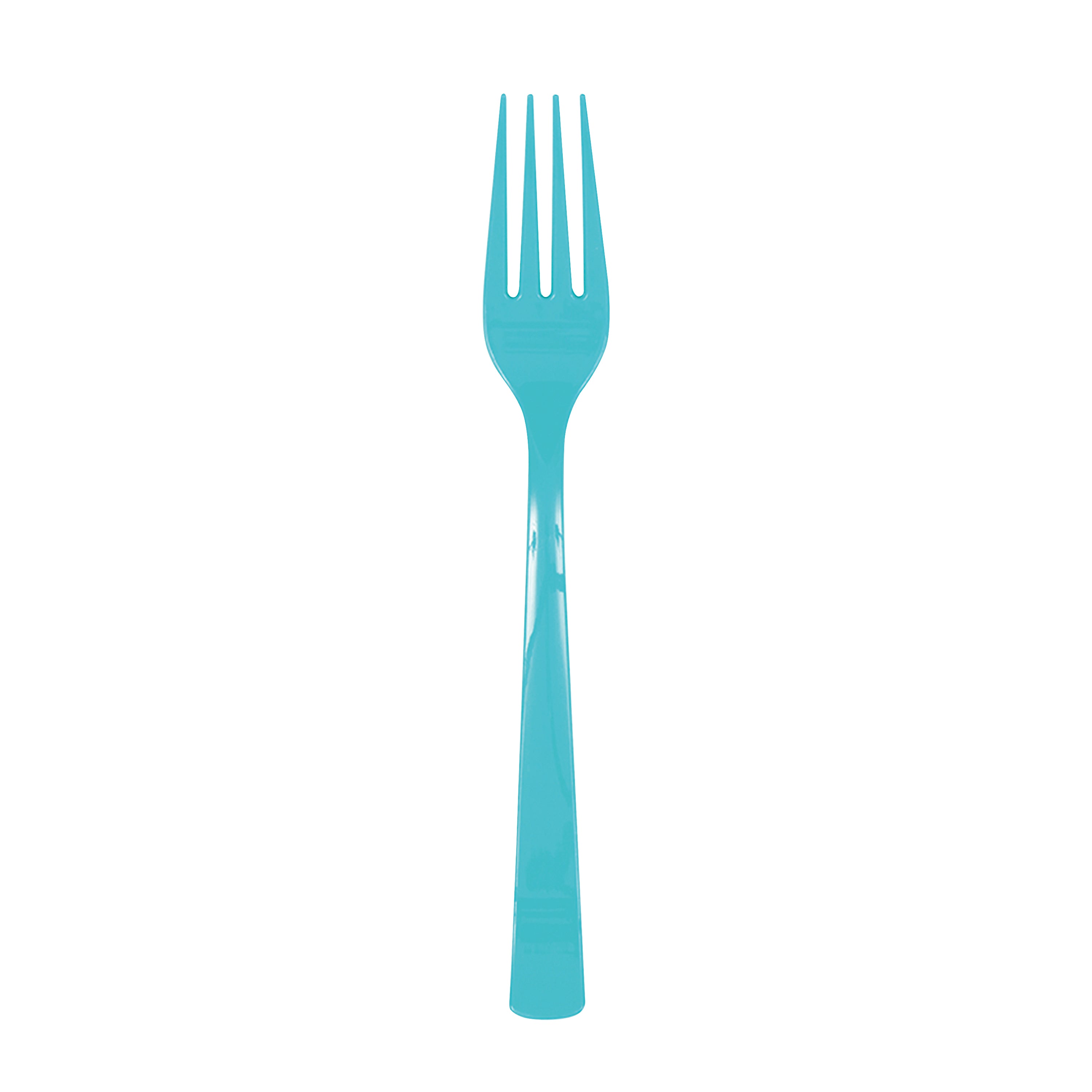 Terrific Teal Plastic Forks, 18ct