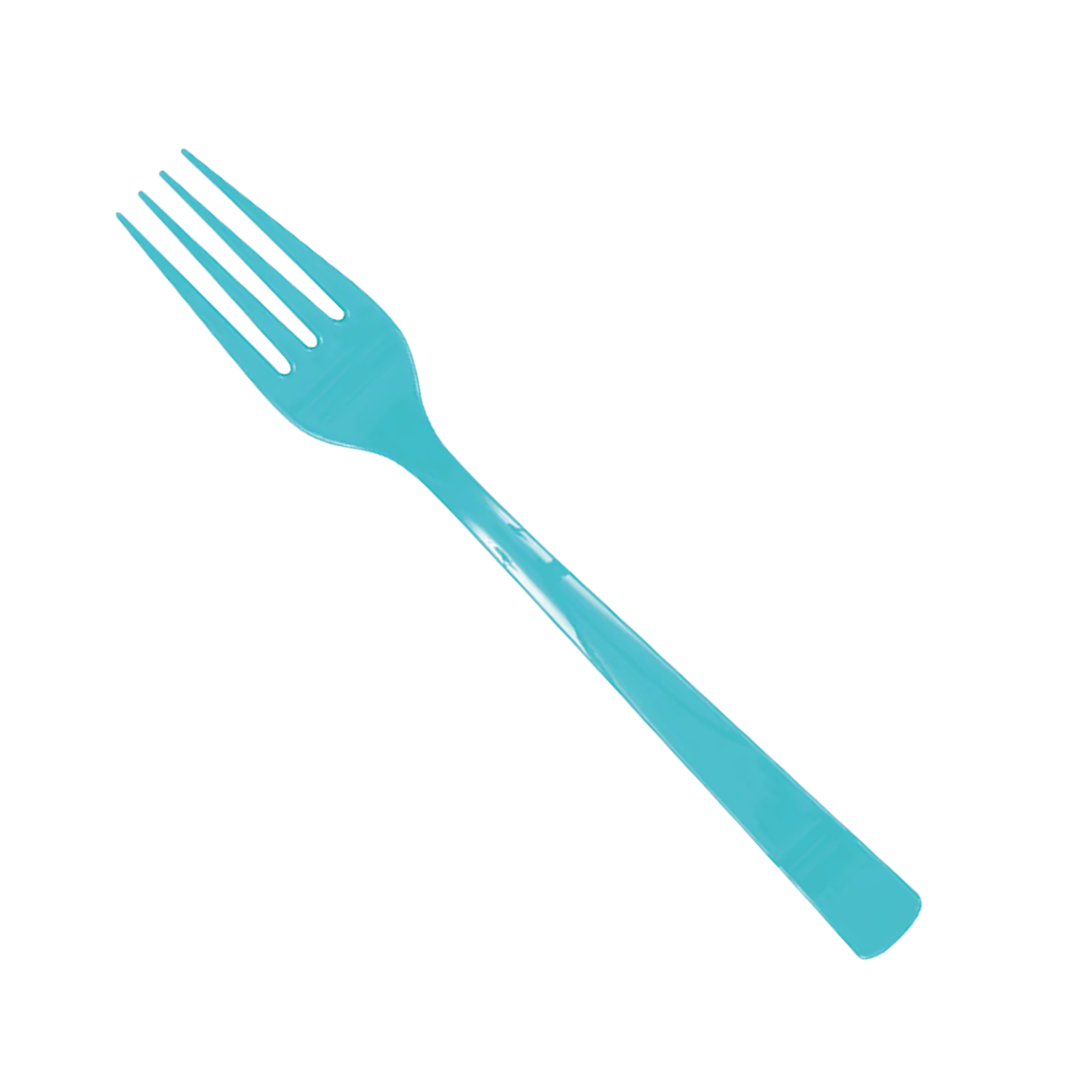 Terrific Teal Plastic Forks, 18ct