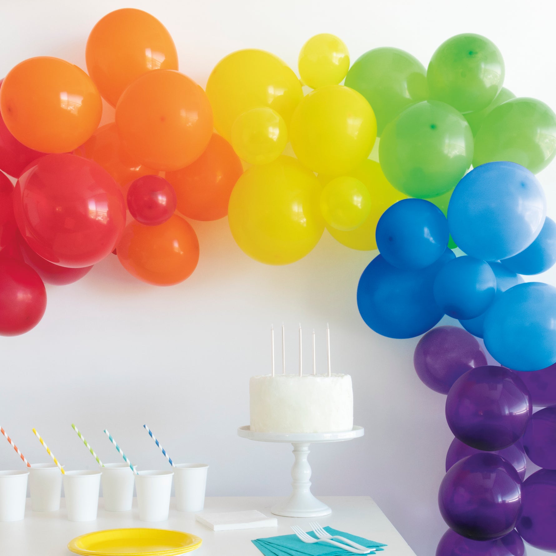 Rainbow Latex Balloon Arch Kit, 40pc - Image 2
