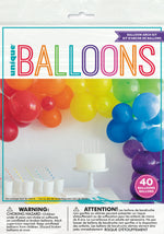 Rainbow Latex Balloon Arch Kit, 40pc