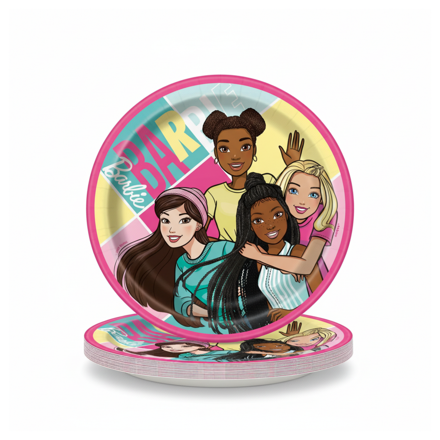 Barbie Round 7" Dessert Plates, 8ct