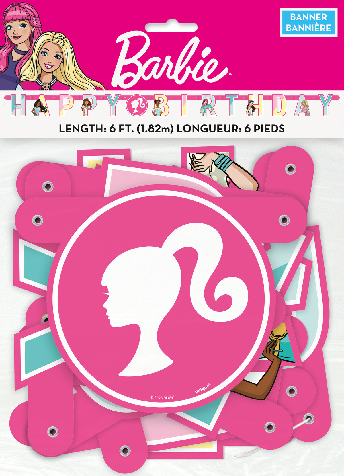 Barbie "Happy Birthday" Jointed Banner - Image 2