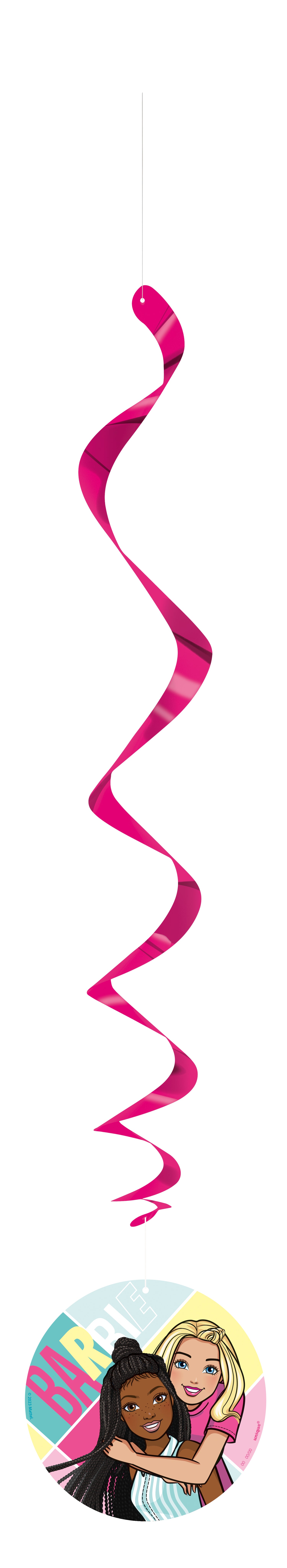 Barbie Hanging Swirl Decorations 26", 3ct - Image 2