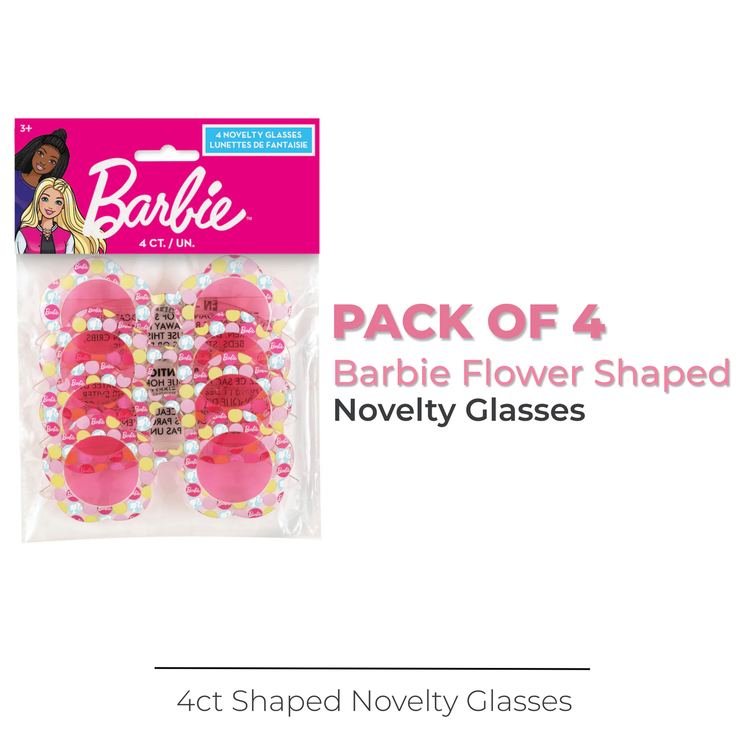 Barbie Flower Shaped Novelty Glasses