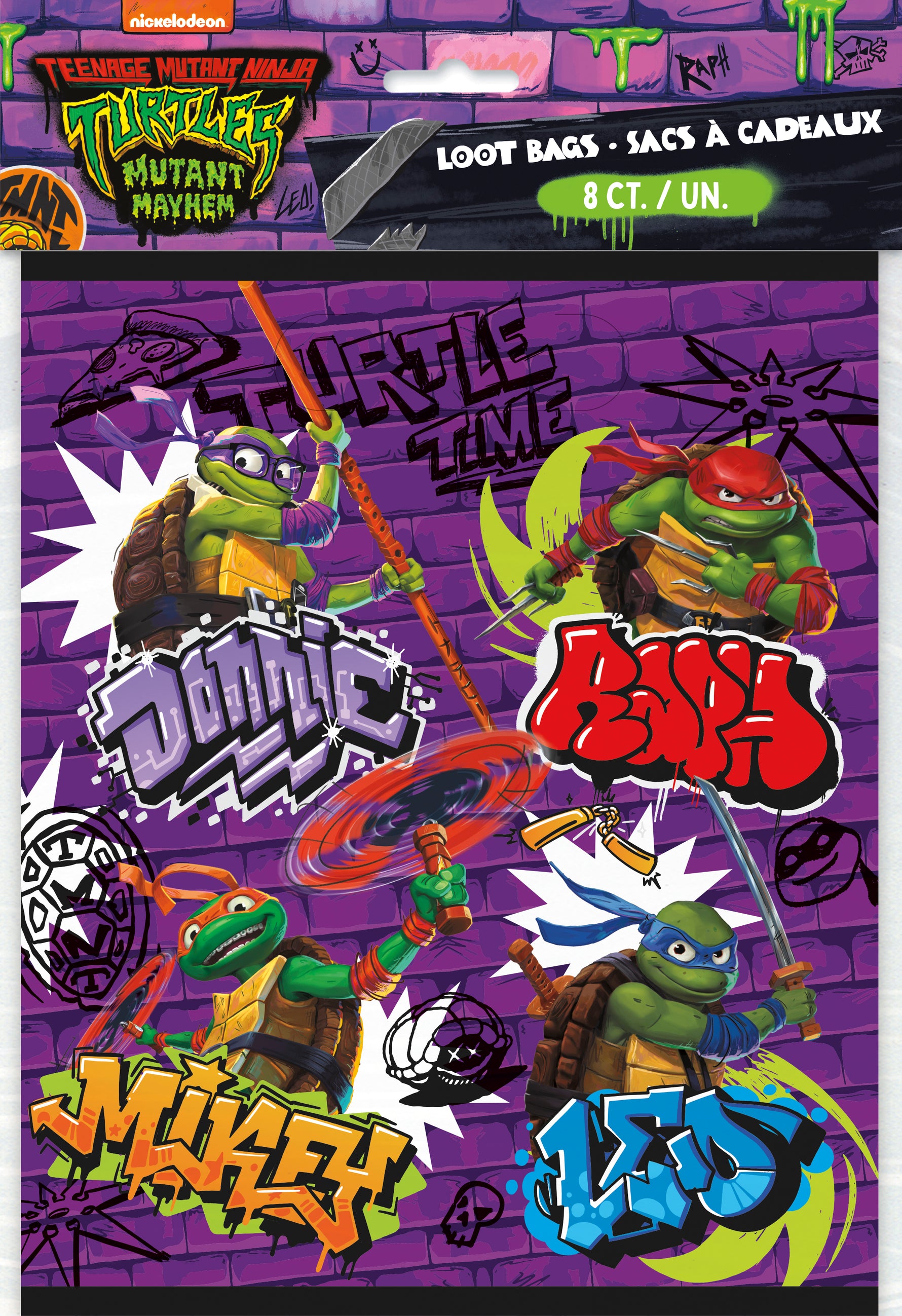 TMNT Mutant Mayhem Loot Bags, 8ct - Image 2