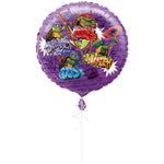 TMNT Mutant Mayhem Round 18" Foil Balloon, Packaged