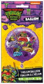 TMNT Mutant Mayhem Round 18" Foil Balloon, Packaged - Image 2