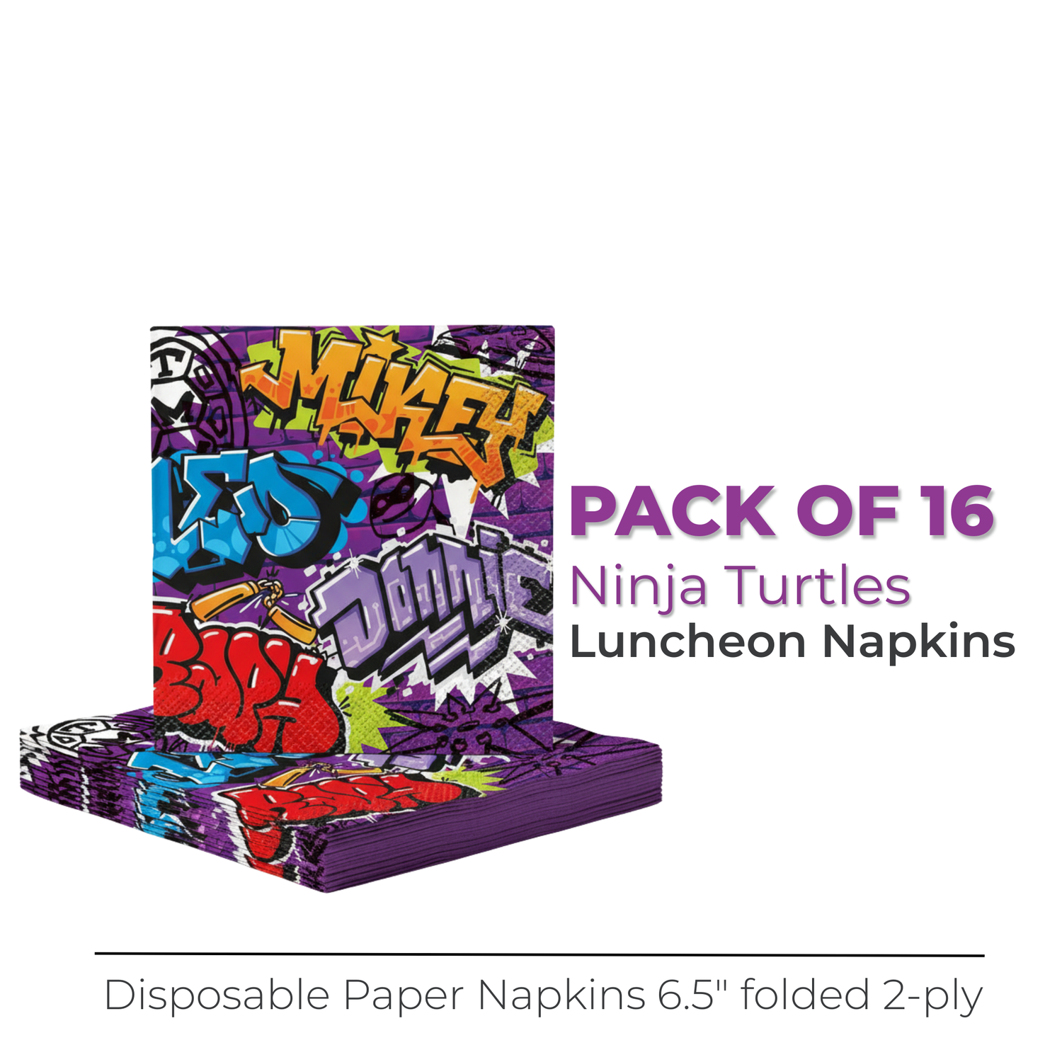 TMNT Mutant Mayhem Luncheon Napkins, 16ct