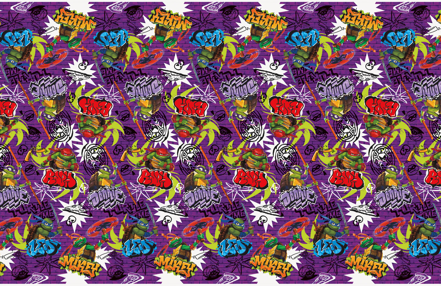 TMNT Mutant Mayhem Rectangular Plastic Table Cover, 54" x 84" - Image 3
