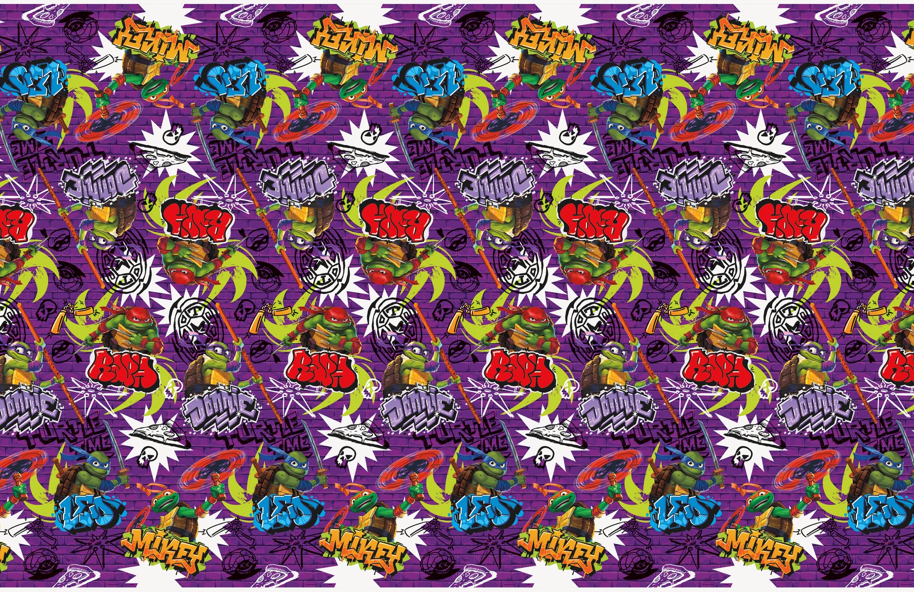TMNT Mutant Mayhem Rectangular Plastic Table Cover, 54" x 84" - Image 3