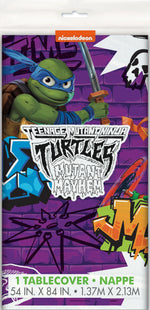 TMNT Mutant Mayhem Rectangular Plastic Table Cover, 54" x 84"