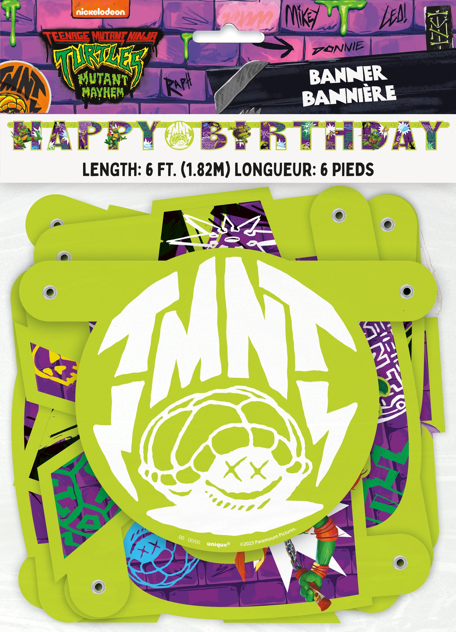 TMNT Mutant Mayhem "Happy Birthday" Jointed Banner - Image 2