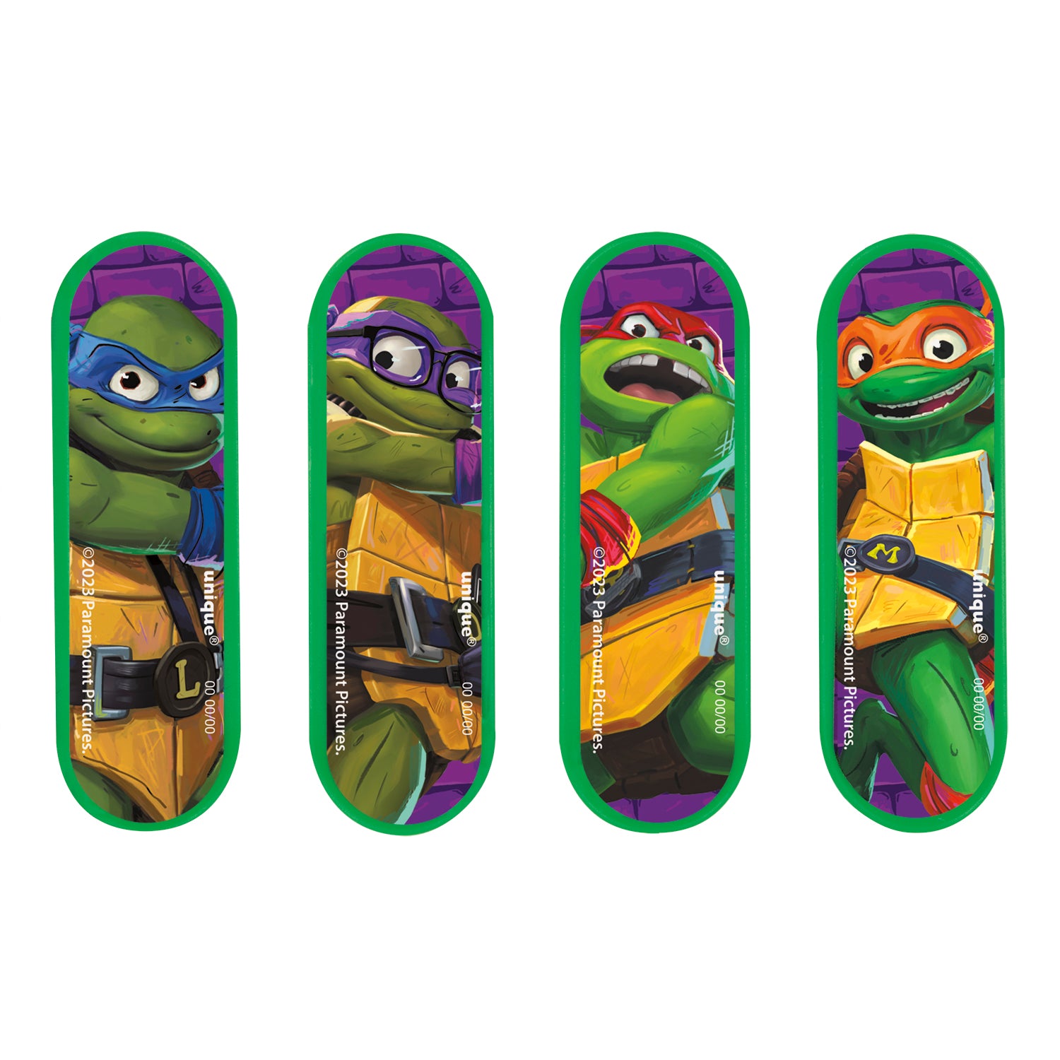 TMNT Mutant Mayhem Mini Skateboard Favors, 4ct