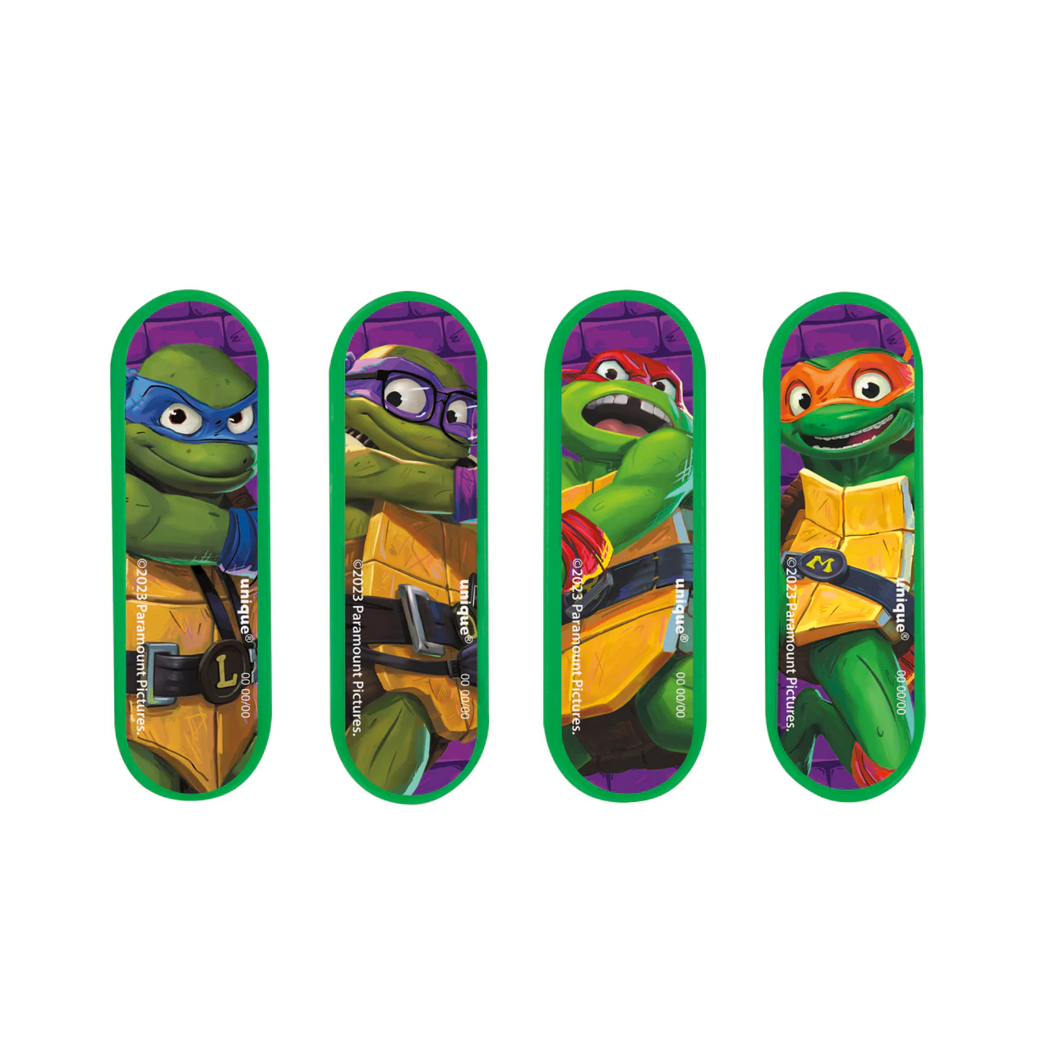TMNT Mutant Mayhem Mini Skateboard Favors, 4ct