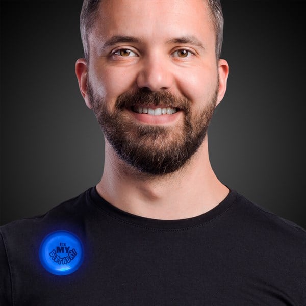 Blue It's My Birthday Glow Badge