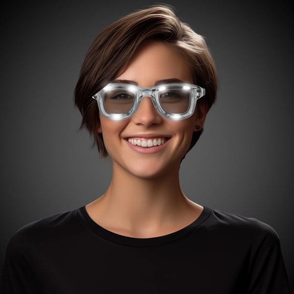 White LED Retro Sunglasses