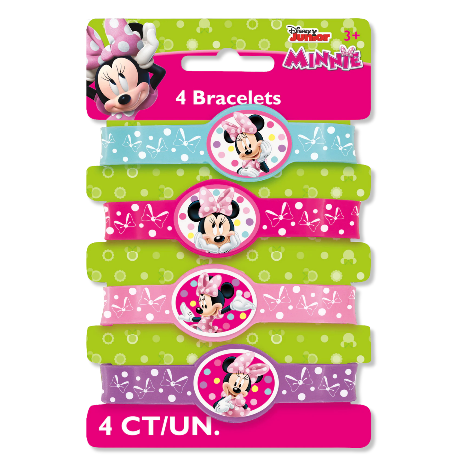 Disney Minnie Mouse Bowtique Stretchy Bracelets, 4ct