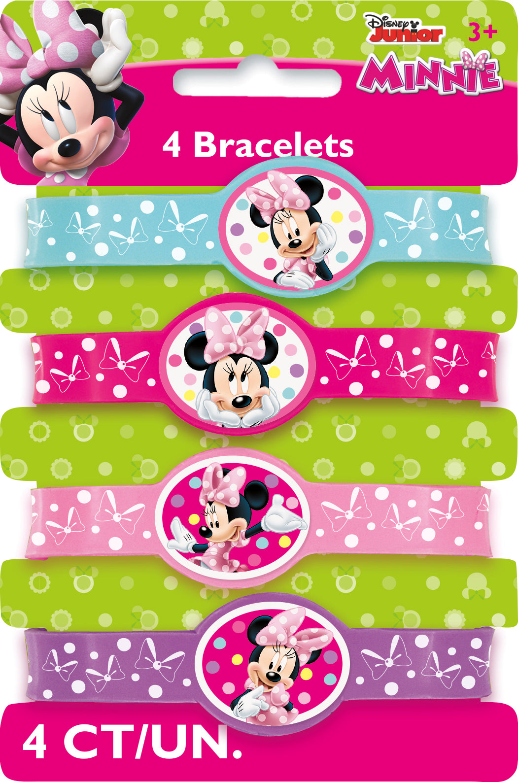 Disney Minnie Mouse Bowtique Stretchy Bracelets, 4ct