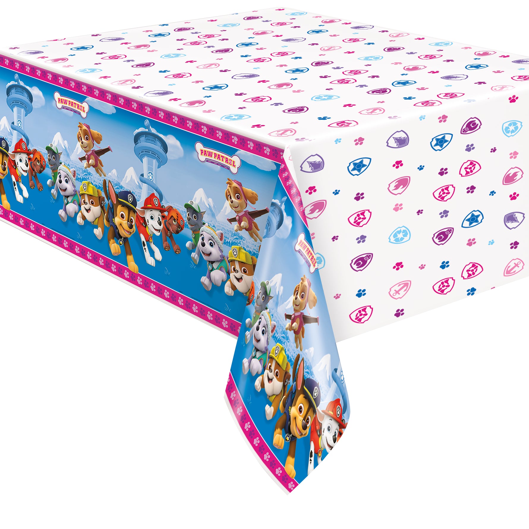 Paw Patrol Girl Rectangular Plastic Table Cover, 54" x 84" - Image 3