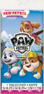 Paw Patrol Girl Rectangular Plastic Table Cover, 54" x 84"