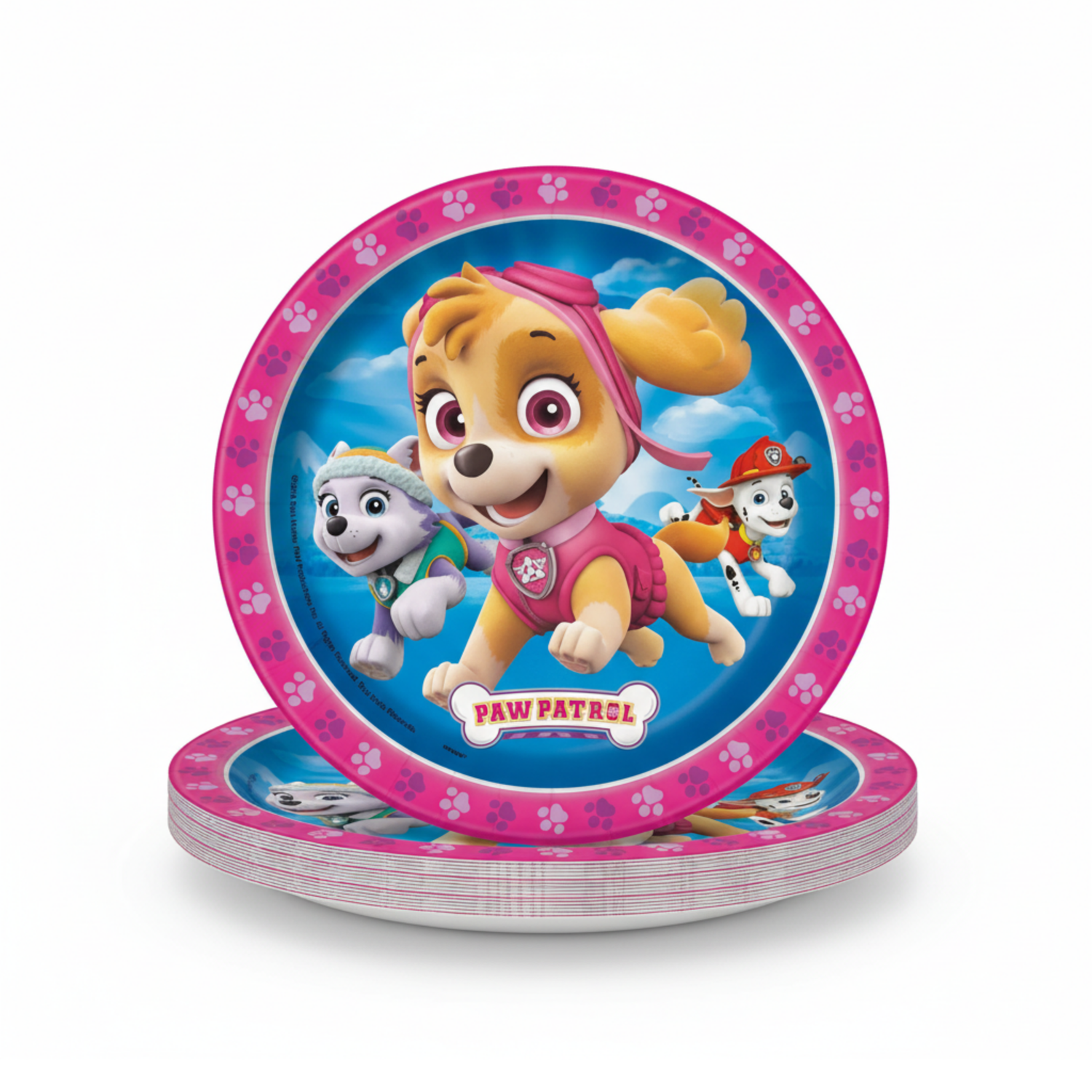Paw Patrol Girl Round 7" Dessert Plates, 8ct