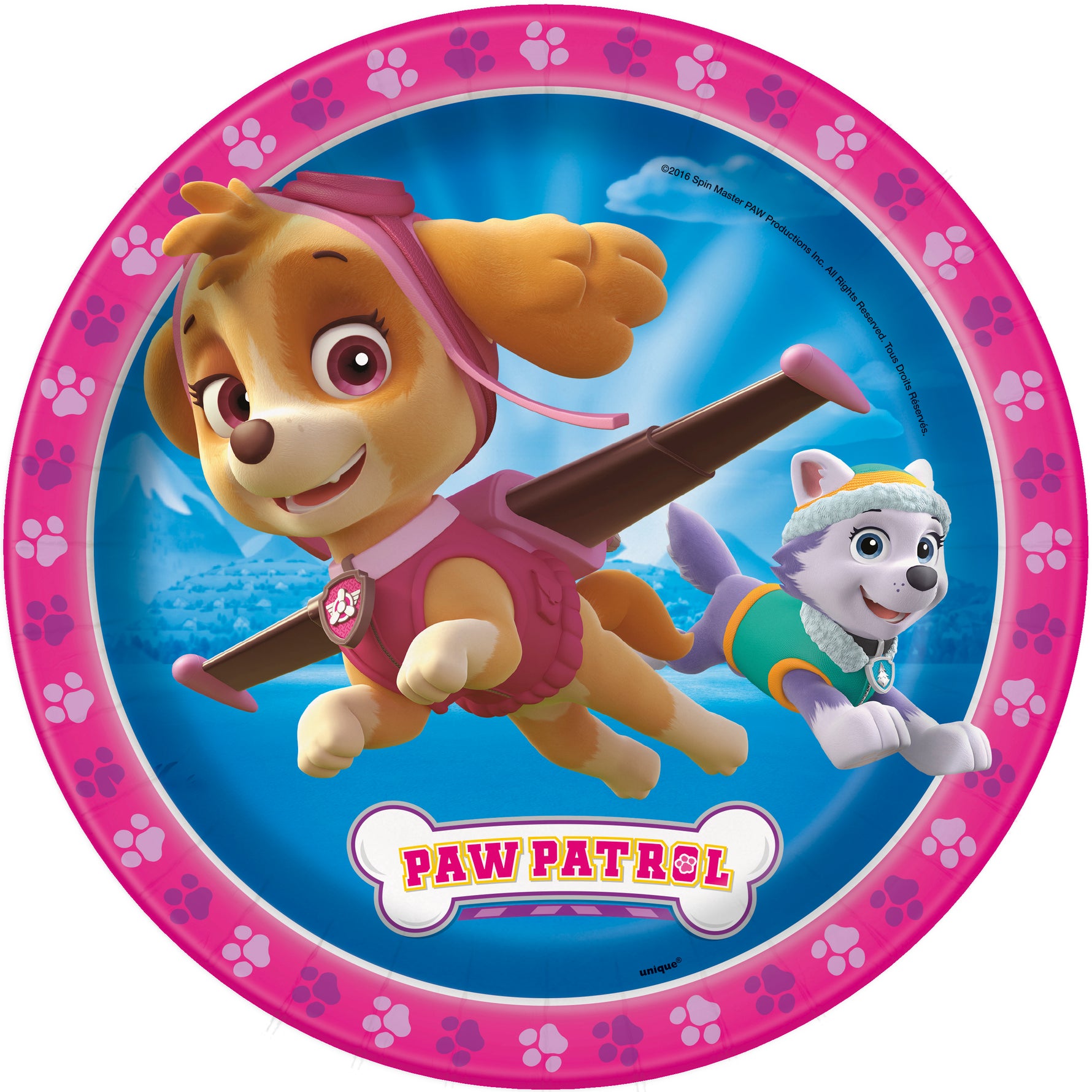 Paw Patrol Girl Round 9" Dinner Plates, 8ct