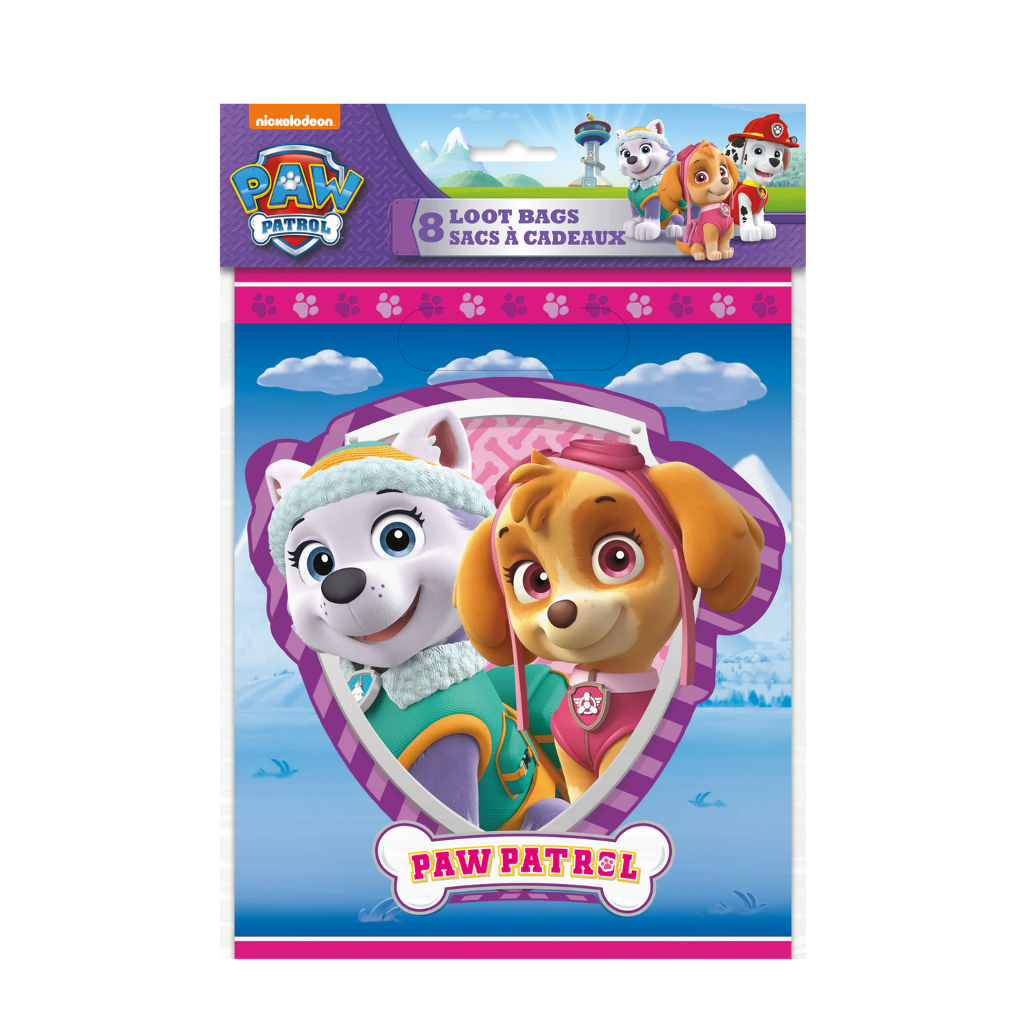 Paw Patrol Girl Loot Bags, 8ct