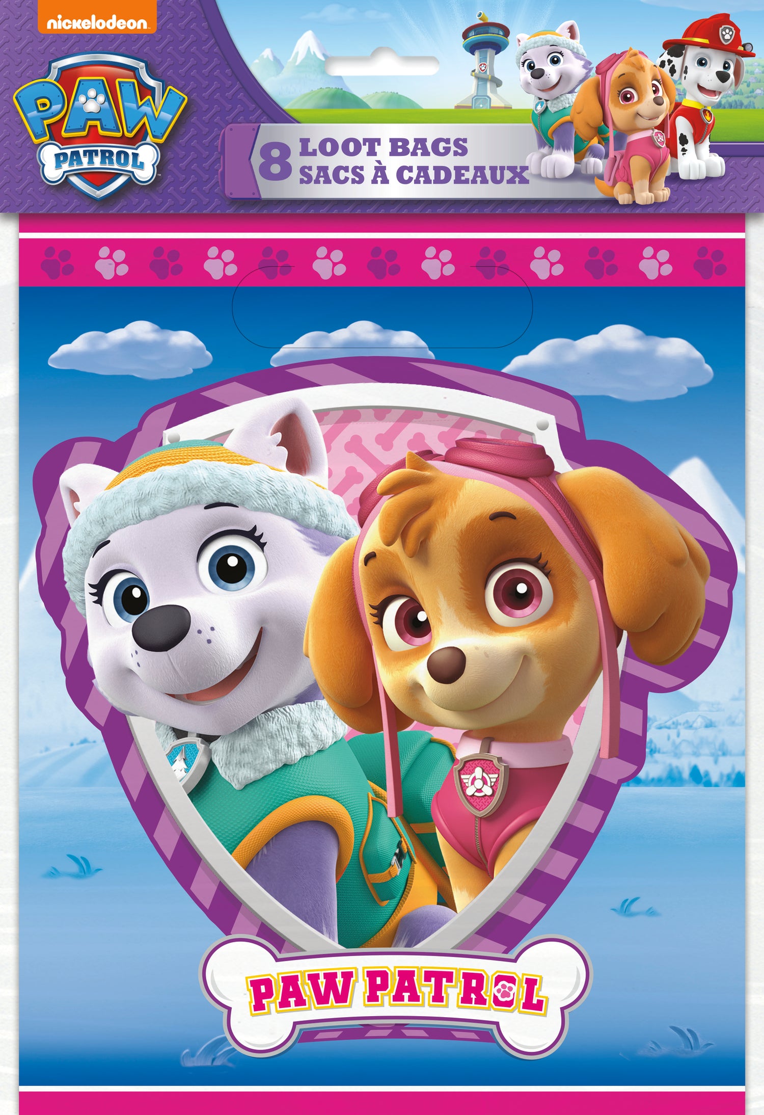 Paw Patrol Girl Loot Bags, 8ct - Image 2